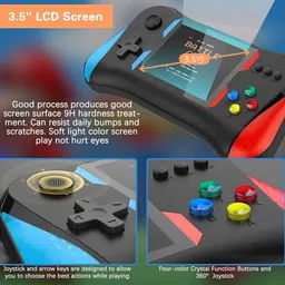 PICSTAR 500-in-1 Retro Sup Portable Game Box with a 3.5-inch Large Screen TV Support with Retro Games image 3
