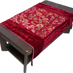 vilohita Velvet 4 Seater Embroidered Table Cover-picture-17