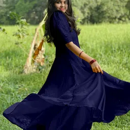 jaldeep fashion Printed Georgette Stitched Anarkali Gown image 3