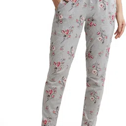 jockey RX47 Super Combed Cotton Women Floral Print Grey Track Pants image 1