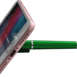 klowage 3 in 1 Smartphone Stand Holder, Screen Wipe and Ballpoint Pen Mobile Phone Holder for All Smartphones (green) Ball Pen image 2