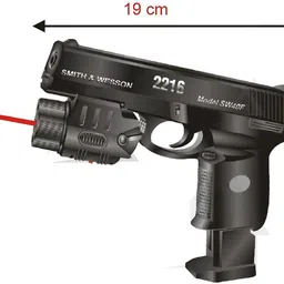 cambly Laser Gun Toy - 2216 Gun with Red Laser and 6mm BB Bullets |PUBG, Army Gun| Guns & Darts image 2