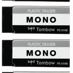 tombow MONO PE-01Ab Plastic Eraser For artist pack of 4 Non-Toxic Eraser image 2