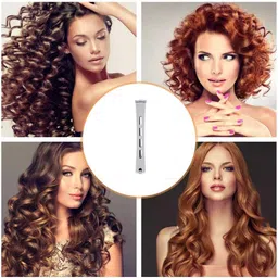 deziine Perm rods and hair rollers short hair long Pack Of 10 (1.5 CM) Hair Curler image 2