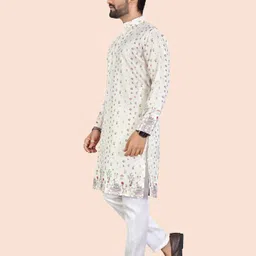 trypro Men Cotton Silk Kurta Pyjama Set image 3