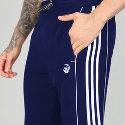 gnockface Men Striped Blue Track Pants image 4