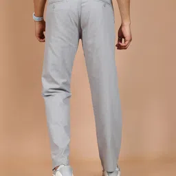 highlander Men Regular Fit Grey Cotton Blend Trousers image 2