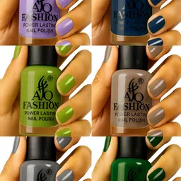 aq fashion Long Lasting quick dry Nail Polish New collection Set 1268 Multicolor-picture-14
