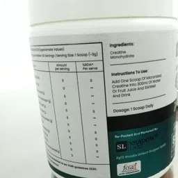 shadow labs Micronised Creatine Monohydrate | Lab Tested | Enhanced Absorption | 100% Pure Weight Gainers/Mass Gainers image 2