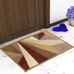 athom living Brown Abstract Nylon 22.5x14.6 Inches AntiSkid 1 Door Mat-picture-15
