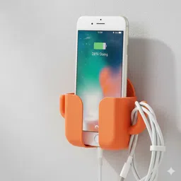 clickzy Self Adhesive Wall Mounted Multipurpose Plastic Holder with Hooks for smartphone Hook 2-picture-32