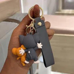 syshri Double Hook Cute 3D Keychain – Cartoon Couple for Kids & Adults ZX1 Key Chain image 5