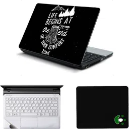 Mitram 3in1 Laptop Accessories Combo 15.6 Inch Life Begins Quotes laptop Skins Stickers, Mouse Pad and Palmrest Skin for HP-DELL-Lenovo-Asus-Acer Laptops || Notebooks Combo Set-picture-27