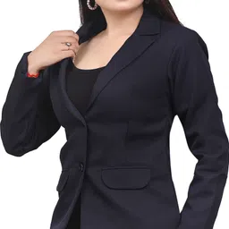 trendarc Women Solid Single Breasted Formal Blazer image 3