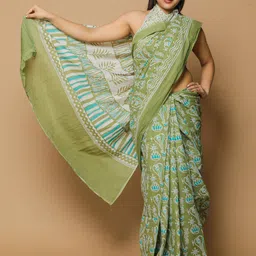 KALINI Abstract Printed Pure Cotton Saree image 3