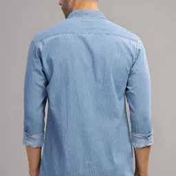 7th legion Men Regular Fit Washed Spread Collar Casual Shirt image 4