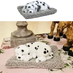 ccmm Universal White Car Interior Dashboard Durable White Sleeping Cute Dog Toy-98 Decorative Showpiece - 15 cm image 3