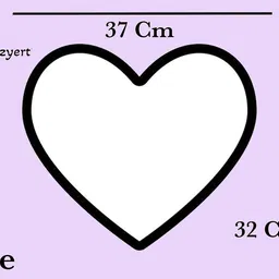 hellobear Premium Quality Stuffed Heart Shape Pillow For Gift - 36 cm image 2