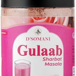 d'somani Gulaab Sharbat Masala Powder 400g | Natural Rose Drink for Cooling & Refreshment Energy Drink-picture-44