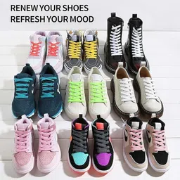 XERUS shoe lace Flat Black Navy White 120cm 3pair sneakers canvas Shoe Lace image 3