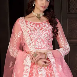 reelove factory Embroidered Semi Stitched Lehenga Choli image 4