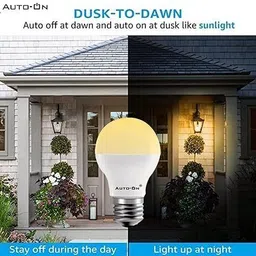 auto-on Day/Night Sensor LED Bulb 9W Smart Sensor Light image 2