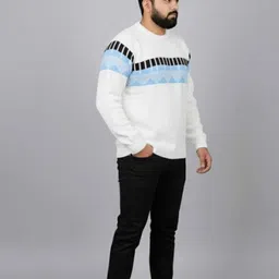 namratafashion Men Printed Crew Neck Multicolor Sweater image 3