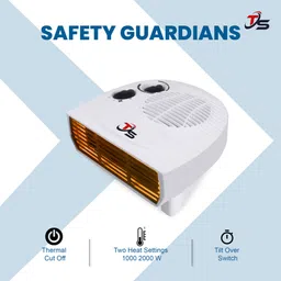 t.s. electricals neo Silent with Powerful Motor Room Blower TSFRH-17 Fan Room Heater image 4