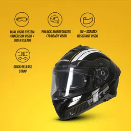 tvs Racing Hurricane Series Motorbike Helmet image 3