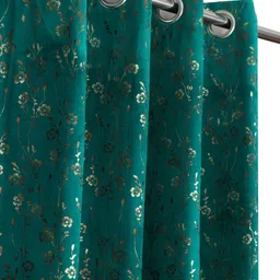 drape and decor 213.36 cm (7 ft) Door Velvet Room Darkening Curtain (Pack Of 2)-picture-42
