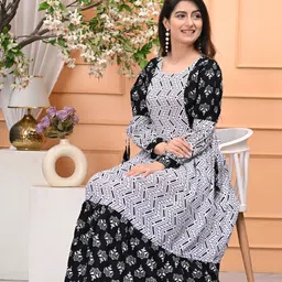 vms fashion Women Printed Viscose Rayon Anarkali Kurta-picture-25