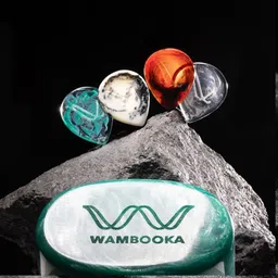 wamboooka Wambooka Resin Guitar Picks Set with Emerald Case | Ultra-Light Luxury Box Guitar Pick image 3