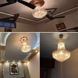 shreshtha Lamp Fitting (300mm)Gold,Brass,Corded Ceiling Light Ceiling Lamp image 4