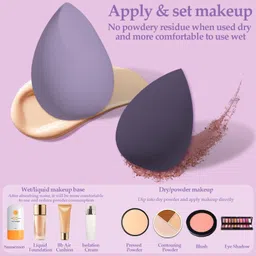 feelhigh Luxury Beauty Sponge Collection 11-Piece Set with Storage Jar image 3