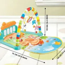 braintastic Baby Kick and Play Piano Gym | Musical Activity Mat with Hanging Toys image 2
