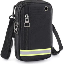 goteo Black Men Sling Bag Sling Crossbody Bag Mobile Phone Passport Holder Travel-picture-22