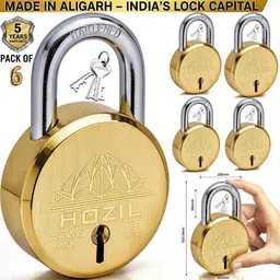 hozil L65 65mm with 3keys, double locking, hardened shackle, 8 levers (pack of 6) Padlock-picture-42