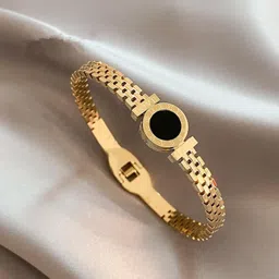 meenaz Metal, Brass, Mother of Pearl, Alloy, Steel, Stainless Steel Gold-plated Bracelet-picture-27