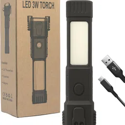 cicasto Magnetic Work Light Rechargeable Flashlight with USB Charging 4 hrs Torch Emergency Light-picture-11