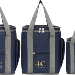 loyal choice Lunch bag Navy blue 3 convenient sizes combo for lunch bag for men & women. Waterproof Lunch Bag-picture-35