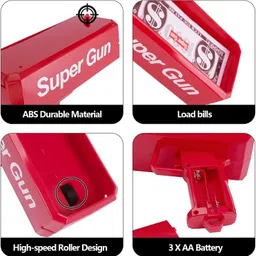 planet of toys Make It Rain Cash Cannon Money Gun for Wedding & Parties with Fake Money Gun image 2