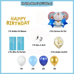 aniloons Doraemon Birthday Party Decoration Set. image 2
