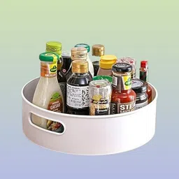 rudxr Plastic 360-degree Revolving Rack Shelf – Apartment & Cooking Area Storage Basket-picture-16