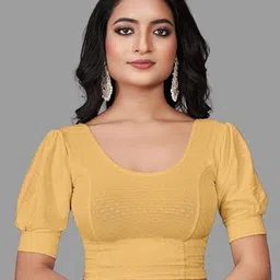 chandan tex fab Round Neck Women Blouse image 1