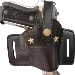 Leather OWB Holster For Taurus PT57, 30 Cheetah, Egale, Glock,Victor, Fox, Prime Racquet Carry Case/Cover Free Size-image-12