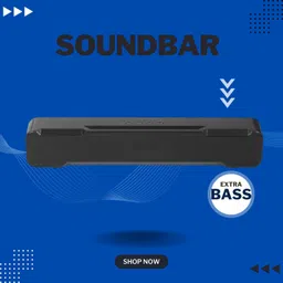 SYARA 20W Bluetooth Soundbar with 4 Hours Wireless Playback Bluetooth Speakers6SQ393 20 W Bluetooth Soundbar image 1