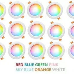 nightstar 9 Watt 7 Colour in 1 (Red/Pink/Blue/Yellow/Green/Sky Blue/White) Ceiling Light Pack of 15 Recessed Ceiling Lamp-picture-16