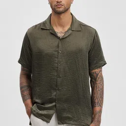 snitch Men Relaxed Fit Fit Self Design Spread Collar Casual Shirt-picture-34