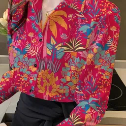 elvora Women Relaxed Fit Fit Printed Spread Collar Casual Shirt-picture-38