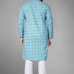 fabzy Men Solid Cotton Blend Straight Kurta image 2
